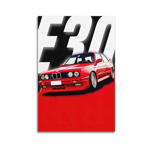 GTTHOK Sportwagen-Poster für E30, M3, BMW-Rennwagen, dekoratives Gemälde, Leinwand, Kunstbild, 40 x 60 cm GTTHOK Sportwagen-Poster für E30, M3, BMW-Rennwagen, dekoratives Gemälde, Leinwand, Kunstbild, 40 x 60 cm von GTTHOK