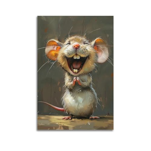 GTTHOK Tier-Poster, lustige Maus, dekoratives Gemälde, Leinwand-Kunstbild, 30 x 45 cm GTTHOK Tier-Poster, lustige Maus, dekoratives Gemälde, Leinwand-Kunstbild, 30 x 45 cm von GTTHOK