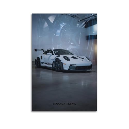 Supercar Poster 911 GT3 RS (992) Deutsches Rennauto, dekoratives Gemälde, Leinwandbild, 50 x 75 cm von GTTHOK