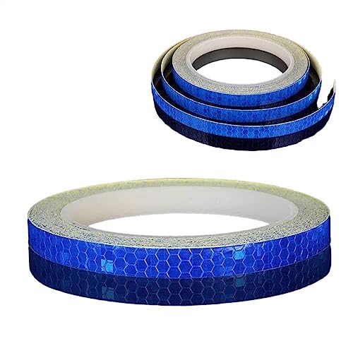 GTUOEQV Dekorative Bande Für 8 Meter 1PC Motorrad Reflektierende Streifen Klebeband Körper Felge Rad Streifen Klebeband Aufkleber Dekorativ(Blue) von GTUOEQV
