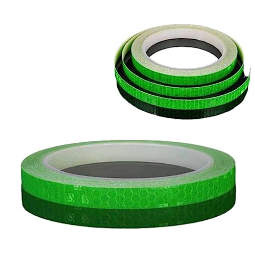 GTUOEQV Dekorative Bande Für 8 Meter 1PC Motorrad Reflektierende Streifen Klebeband Körper Felge Rad Streifen Klebeband Aufkleber Dekorativ(Green) von GTUOEQV