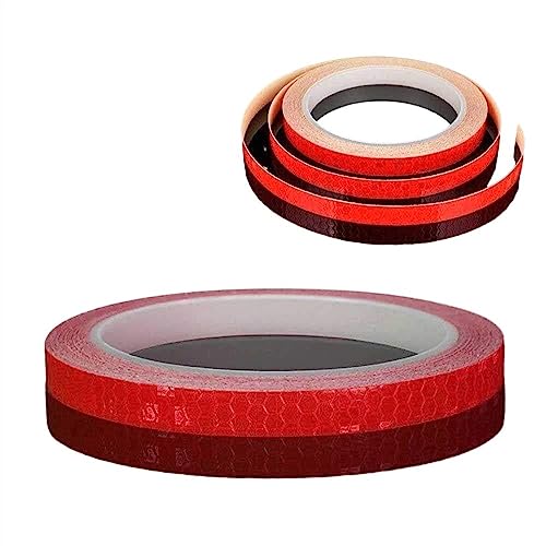 GTUOEQV Dekorative Bande Für 8 Meter 1PC Motorrad Reflektierende Streifen Klebeband Körper Felge Rad Streifen Klebeband Aufkleber Dekorativ(Red) von GTUOEQV