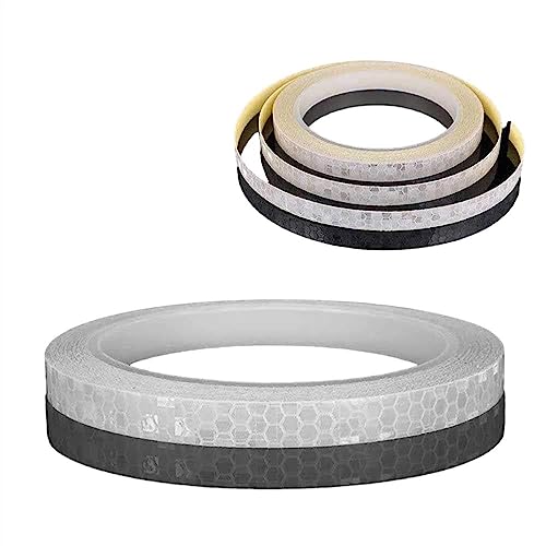 GTUOEQV Dekorative Bande Für 8 Meter 1PC Motorrad Reflektierende Streifen Klebeband Körper Felge Rad Streifen Klebeband Aufkleber Dekorativ(White) von GTUOEQV