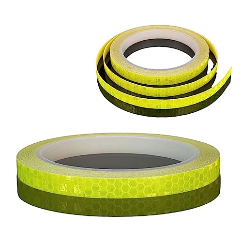 GTUOEQV Dekorative Bande Für 8 Meter 1PC Motorrad Reflektierende Streifen Klebeband Körper Felge Rad Streifen Klebeband Aufkleber Dekorativ(Yellow) von GTUOEQV