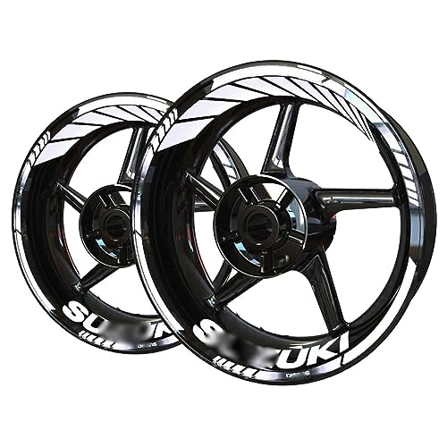 GTUOEQV Dekorative Bande Für S&uzuki Motorrad Aufkleber Rad Kit Reifen Aufkleber Rad Aufkleber(A18) von GTUOEQV