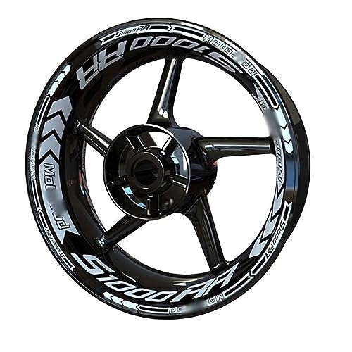 GTUOEQV Dekorative Bande Für S1000RR Für S 1000 RR Motorrad Rad Reifen Aufkleber Reflektierende Felgenband Aufkleber(A6) von GTUOEQV