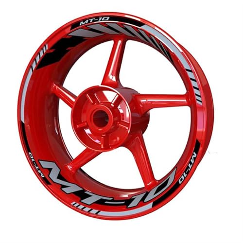 GTUOEQV Dekorative Bande Motorrad Aufkleber Felgenaufkleber Für Für Mt10 Für MT-10Radaufkleber(A17) von GTUOEQV