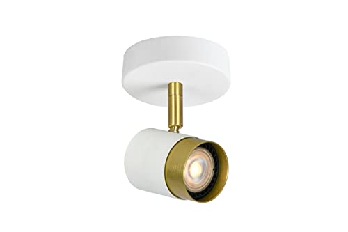 GTV lighting - Deckenleuchte ORIO - alluminium - LED Deckenlampe - IP20 - Deckenspot 1-flammig - schwenkbarer Deckenstrahler - Modern Strahler Deckenspot für Küche, Wohnzimmer, Schlafzimmer - Weiß von GTV