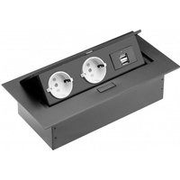 GTV 2-er Einbau-Steckdosenleiste 2 USB-Anschlüsse Schwarz GTV 2-er Einbau-Steckdosenleiste 2 USB-Anschlüsse Schwarz von GTV