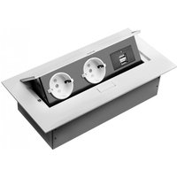 GTV 2-er Einbau-Steckdosenleiste 2 USB-Anschlüsse Weiß GTV 2-er Einbau-Steckdosenleiste 2 USB-Anschlüsse Weiß von GTV