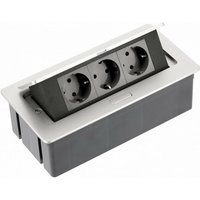 GTV 3-er Einbau-Steckdosenleiste Soft-Touch Silber GTV 3-er Einbau-Steckdosenleiste Soft-Touch Silber von GTV