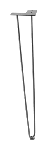 GTV ARTO | Hairpin Legs | Tischbeine | Möbelfüße | Schreibtisch & Tischbeine für Couchtisch und Nachttisch - Hairpin-Bein ARTO mit Fuß, 2 Stangen, 12 x 711 mm, schwarz von GTV