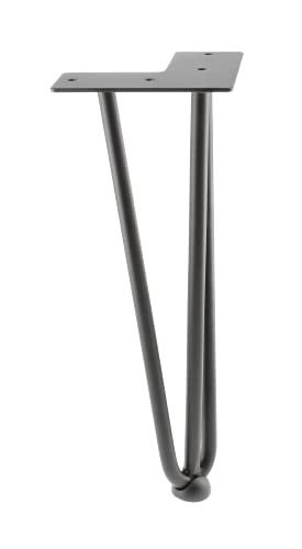 GTV ARTO | Hairpin Legs | Tischbeine | Möbelfüße | Schreibtisch & Tischbeine für Couchtisch und Nachttisch - Hairpin-Bein ARTO mit Fuß, 3 Stangen, 10 x 304 mm, schwarz von GTV