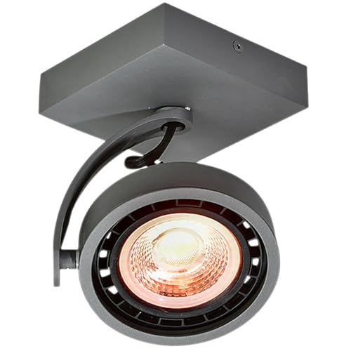GTV Deckenleuchte WALLY, Deckenbeschlag, 4281, AC220-240V, 50/60 Hz, IP 20,1*GU10, ES111, einfach, graphit GTV Deckenleuchte WALLY, Deckenbeschlag, 4281, AC220-240V, 50/60 Hz, IP 20,1*GU10, ES111, einfach, graphit von GTV