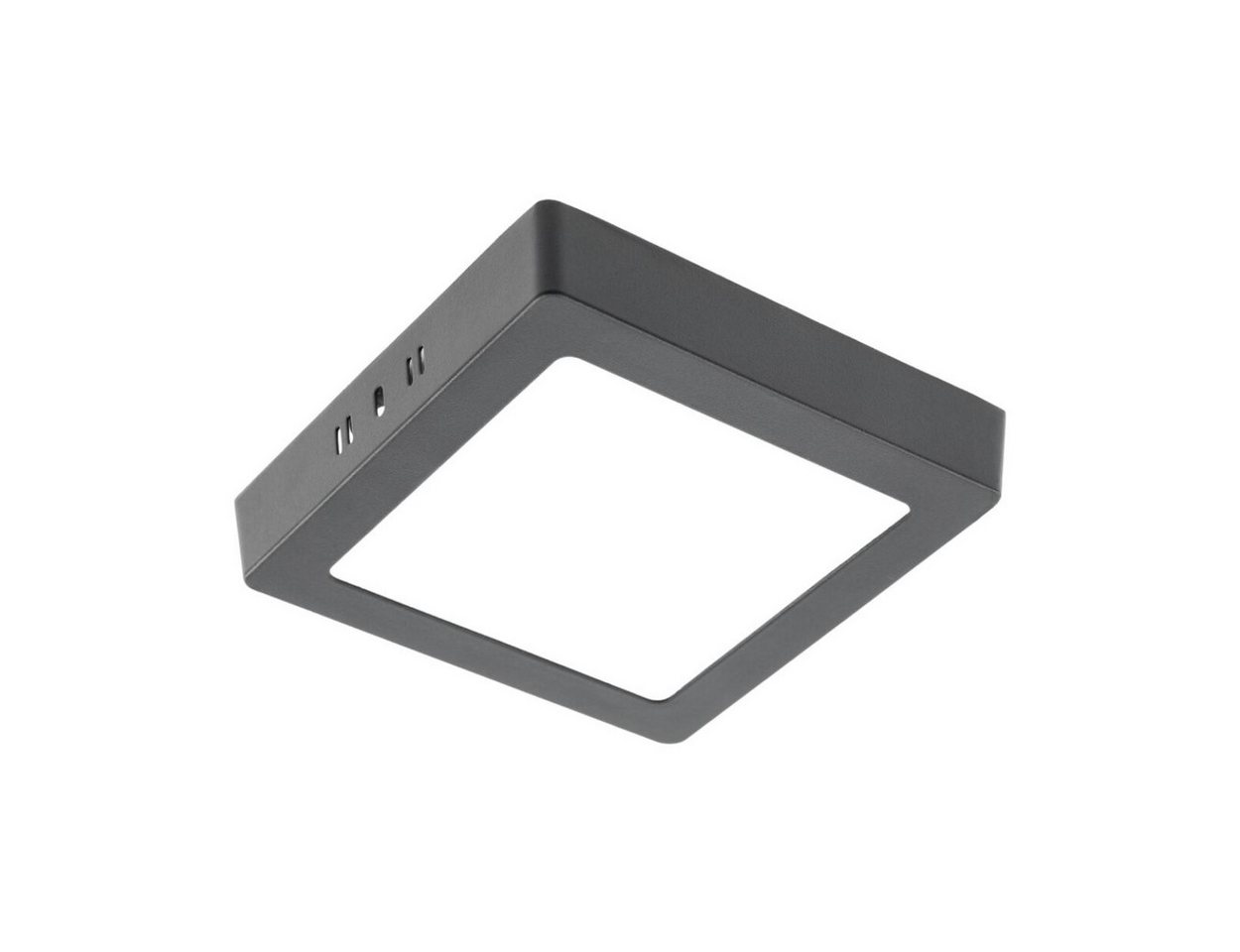 GTV Deckenleuchten LED Aufputz Deckenlampe Deckenpanele Deckenleuchte, schwarz, rund oder, Neutralweiß, 13w, 1020 Lumen, Neutralweiß 4000K, 170x170x32mm, eckig, Aluminium, IP20 von GTV