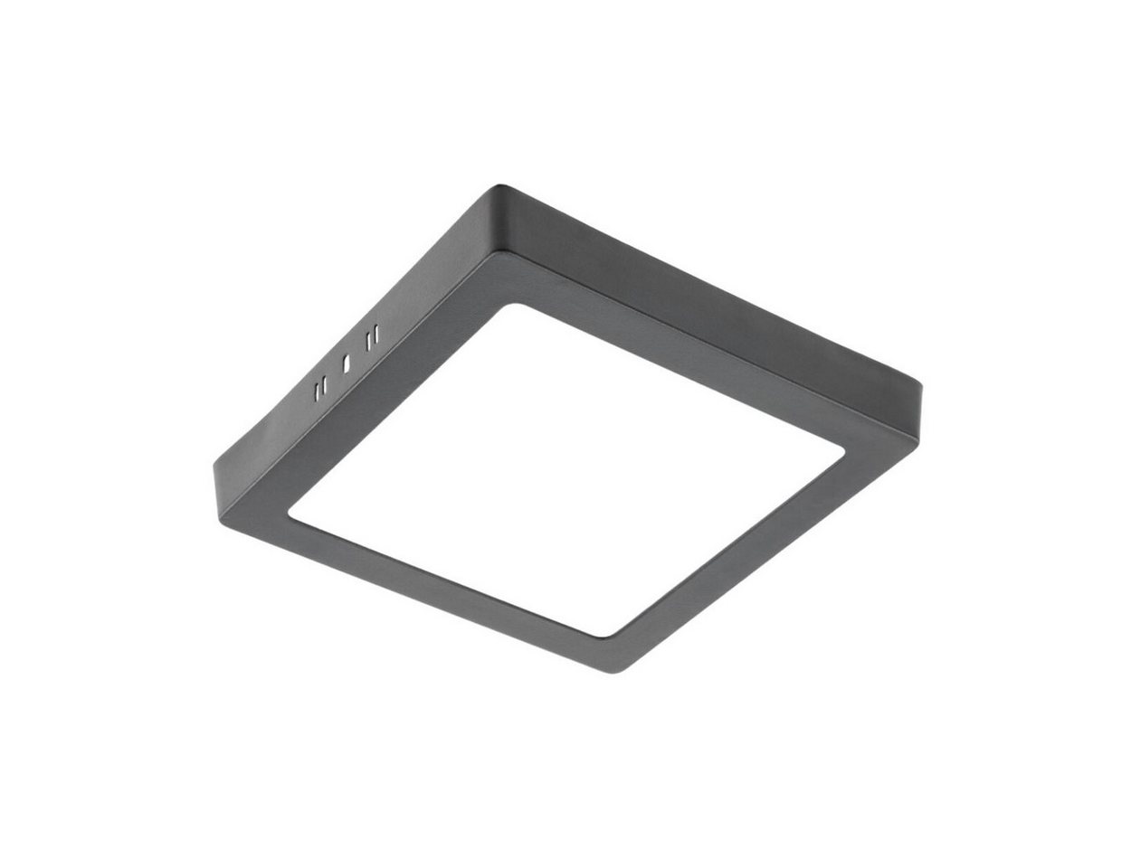 GTV Deckenleuchten LED Aufputz Deckenlampe Deckenpanele Deckenleuchte, schwarz, rund oder, Neutralweiß, 19w, 1520 Lumen, Neutralweiß 4000K, 223x223x32mm, eckig, Aluminium, IP20 von GTV