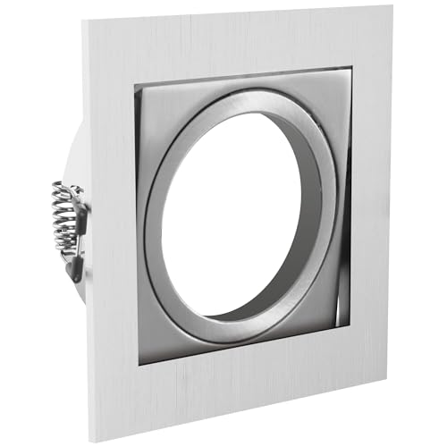 GTV Einbaustrahler VILA Inox quadratisch schwenkbar IP20 Deckenstrahler aus Stahl GU10 LED Spot max. 50W für Wohnzimmer Büro Küche Flur modern GTV Einbaustrahler VILA Inox quadratisch schwenkbar IP20 Deckenstrahler aus Stahl GU10 LED Spot max. 50W für Wohnzimmer Büro Küche Flur modern von GTV