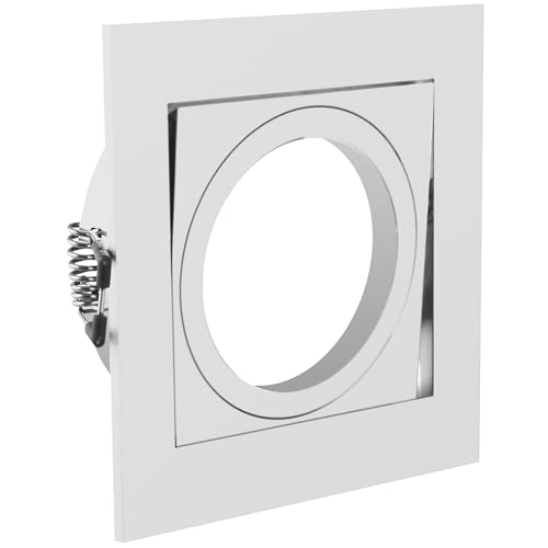 GTV Einbaustrahler VILA weiß quadratisch schwenkbar IP20 Deckenstrahler aus Stahl GU10 LED Spot max. 50W für Wohnzimmer Büro Küche Flur modern GTV Einbaustrahler VILA weiß quadratisch schwenkbar IP20 Deckenstrahler aus Stahl GU10 LED Spot max. 50W für Wohnzimmer Büro Küche Flur modern von GTV