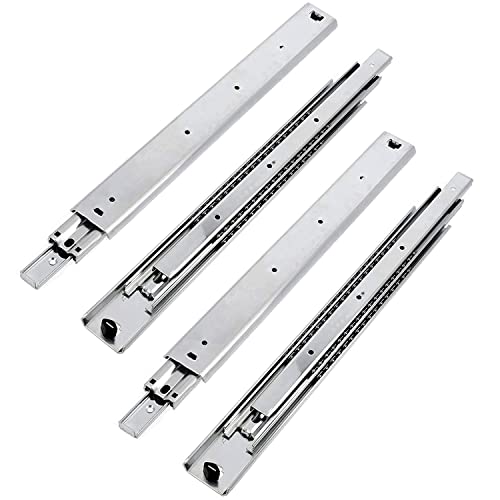 GTV H53 Schubladenschienen Vollauszüge Schubladenauszüge - 53.9 x 1000 mm - 2 mm Starken Verzinkt Stahl - Rollenauszug Teleskopschiene Kugelführung - Schienensystem Belastbar bis 100 Kg 2 Set= 4 Stück von GTV