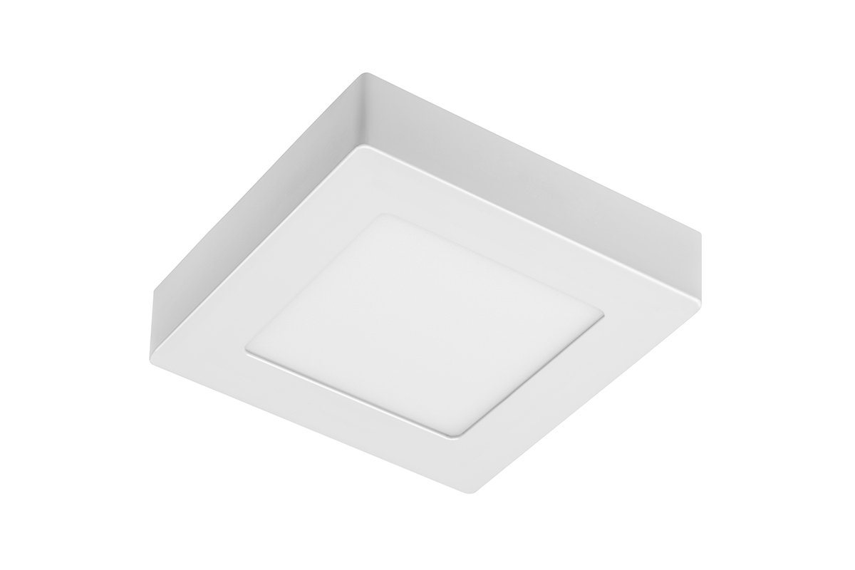 GTV LED Deckenleuchte LED Aufputz Deckenlampe Panel Deckenleuchte Rund, Neutralweiß, Eckig 17x17 cm, 1020 Lumen, Neutralweiß (4000 K) von GTV