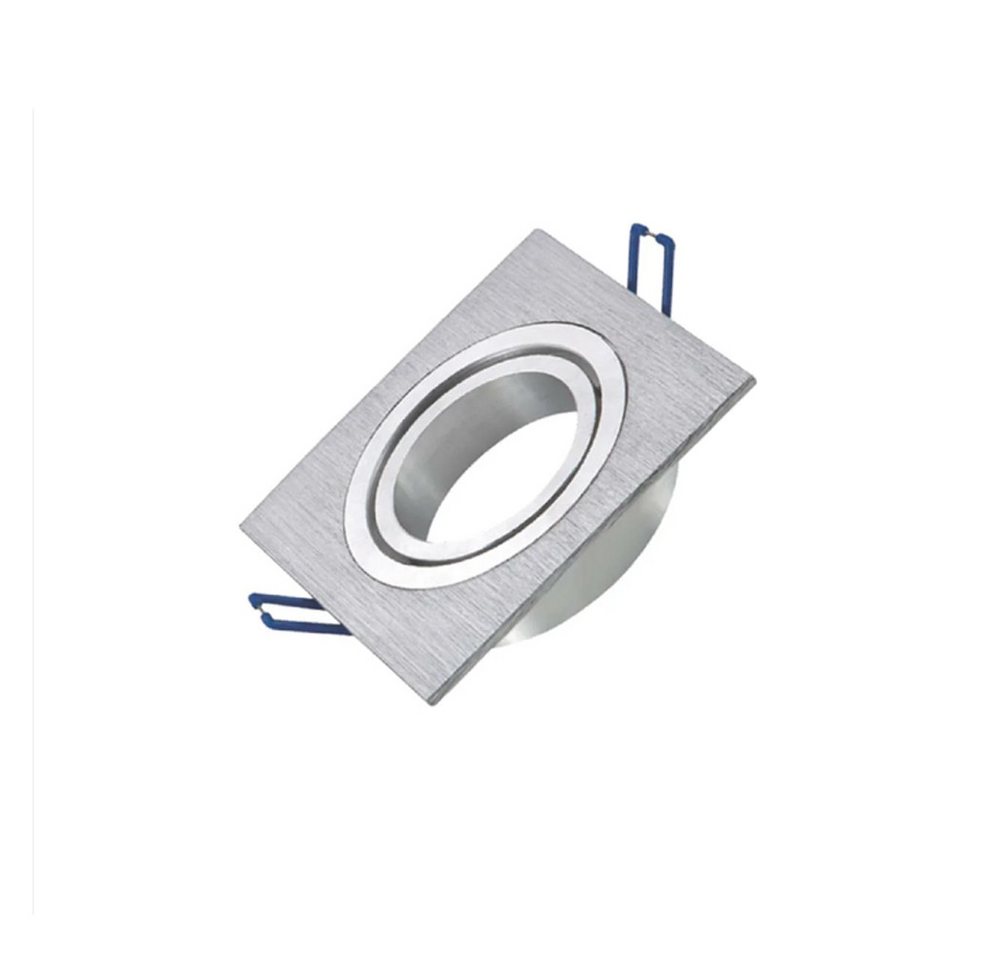 GTV LED Einbaustrahler Einbaurahmen Schwenkbar Silber gebürstet Eckig, Flach, Alu,Klicksystem, GU10 Rahmen silber Maße 92x92mm, Lochmaß Ø68mm GTV LED Einbaustrahler Einbaurahmen Schwenkbar Silber gebürstet Eckig, Flach, Alu,Klicksystem, GU10 Rahmen silber Maße 92x92mm, Lochmaß Ø68mm von GTV