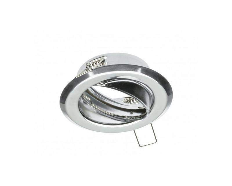 GTV LED Einbaustrahler LED Einbaurahmen Schwenkbar Einbau-ring Rahmen für LED Spot Ø82mm, Chrom-glänzend Rahmen für GU10 MR16 Lampen Maße Ø82mm Lochmaß Ø68 mm von GTV