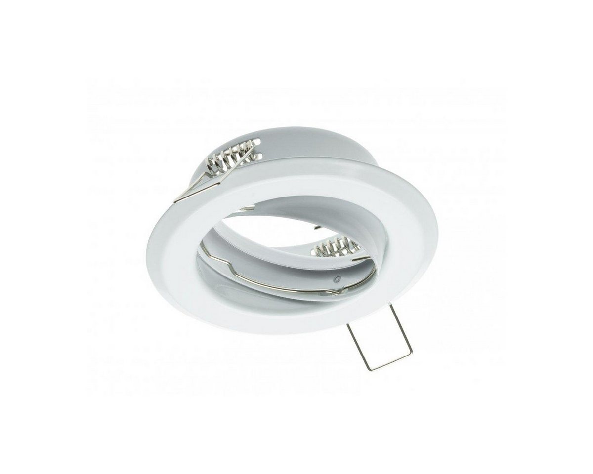 GTV LED Einbaustrahler LED Einbaurahmen Schwenkbar Einbau-ring Rahmen für LED Spot Ø82mm, Weiser Rahmen für GU10 MR16 Lampen Maße Ø82mm Lochmaß Ø68 mm von GTV