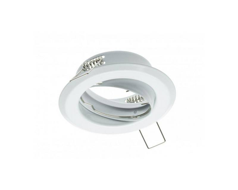 GTV LED Einbaustrahler LED Einbaurahmen Schwenkbar Einbau-ring Rahmen für LED Spot Ø82mm, Weiser Rahmen für GU10 MR16 Lampen Maße Ø82mm Lochmaß Ø68 mm von GTV