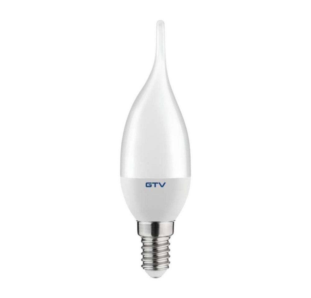 GTV LED-Leuchtmittel 6w LED Leuchtmittel Flamme C35T, E14, Warmweiß/Neutralweiß/Kaltweiß, 470-, 1 Stück, 6w, 520 Lumen, Kaltweiß 6400K, Ø37 x 125 mm, C35T, E14 von GTV