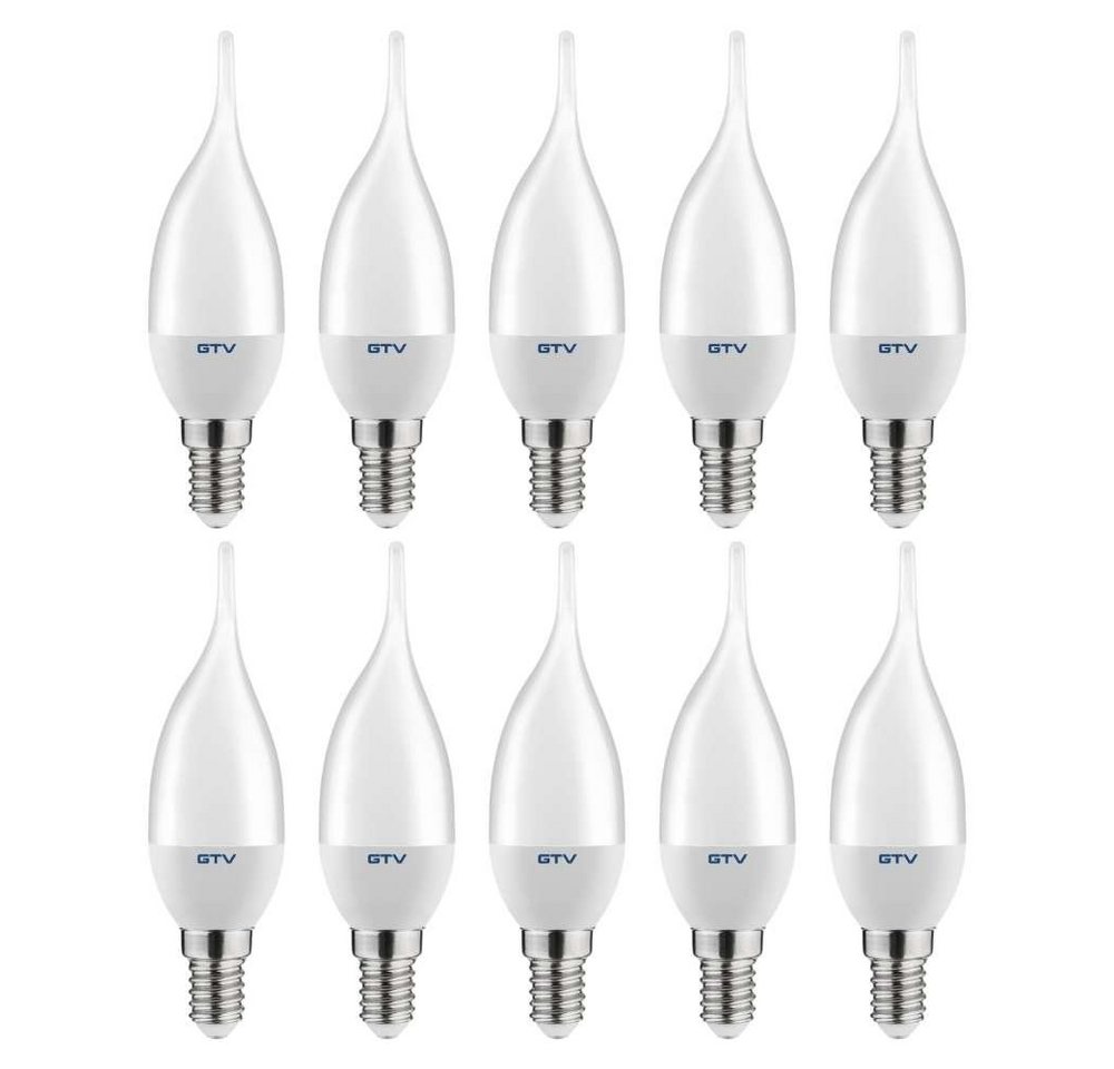 GTV LED-Leuchtmittel 6w LED Leuchtmittel Flamme C35T, E14, Warmweiß/Neutralweiß/Kaltweiß, 470-, 10 Stück, 6w, 470 Lumen, Neutralweiß 4000K, Ø37 x 125 mm, C35T, E14 GTV LED-Leuchtmittel 6w LED Leuchtmittel Flamme C35T, E14, Warmweiß/Neutralweiß/Kaltweiß, 470-, 10 Stück, 6w, 470 Lumen, Neutralweiß 4000K, Ø37 x 125 mm, C35T, E14 von GTV