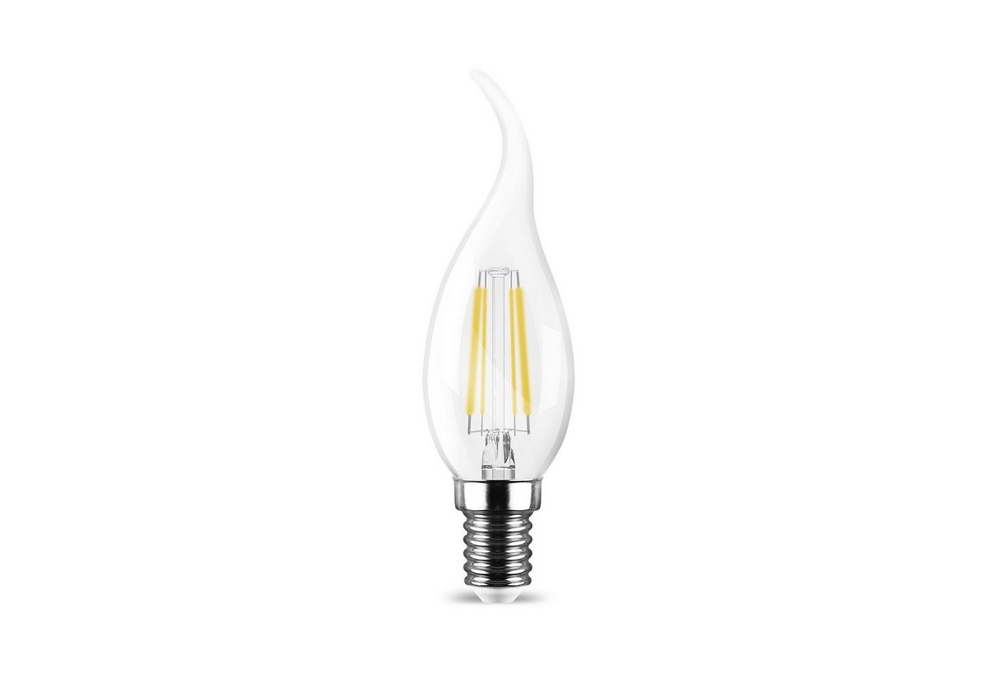 GTV LED-Leuchtmittel E14 LED Filament Leuchtmittel Kerzenform Birne 4W, E14, Neutralweiß, Alltag von GTV