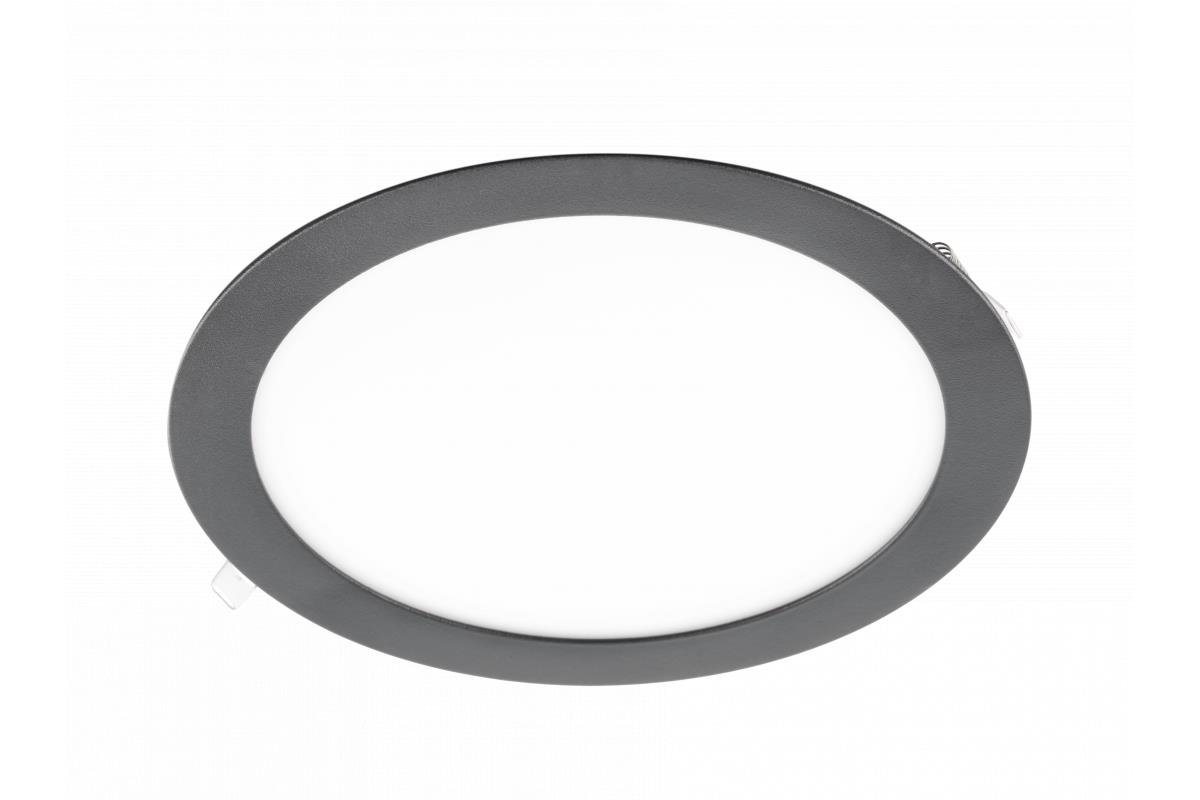 GTV LED Panel LED slim Panele einbaulechte Deckenleuchte Deckenleuchte 6 bis 24w, Maße: Ø 22,5x2,2cm, Farbe: Schwarz, Lochmaß: Ø204-206mm, Aluminium GTV LED Panel LED slim Panele einbaulechte Deckenleuchte Deckenleuchte 6 bis 24w, Maße: Ø 22,5x2,2cm, Farbe: Schwarz, Lochmaß: Ø204-206mm, Aluminium von GTV