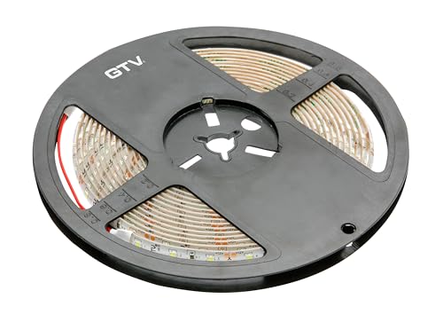GTV LED Streifen 2835 5m IP65 Kaltweiß 6500K 12V 38W 300 LEDs wasserfest dimmbar LED Lichtband 8mm breit 900lm/m 60LED/m Aluprofil kompatibel Schneidbar alle 5cm für Innenbeleuchtung GTV LED Streifen 2835 5m IP65 Kaltweiß 6500K 12V 38W 300 LEDs wasserfest dimmbar LED Lichtband 8mm breit 900lm/m 60LED/m Aluprofil kompatibel Schneidbar alle 5cm für Innenbeleuchtung von GTV