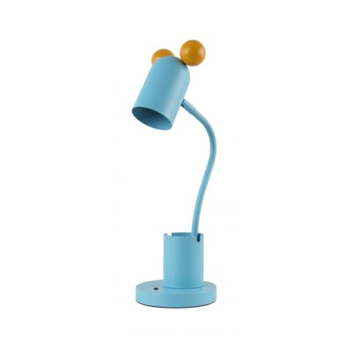 GTV - MOUSE Schreibtischlampe - max.250V, 50/60Hz, 1*E27, max.25 W, Ø.8 cm, IP20, blau - Kinderschreibtischlampe Tischlampe Leuchten für Kinder von GTV