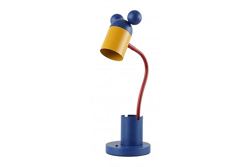 GTV - MOUSE Schreibtischlampe - max.250V, 50/60Hz, 1*E27, max.25 W, Ø.8 cm, IP20, marineblau/gelb - Kinderschreibtischlampe Tischlampe Leuchten für Kinder von GTV