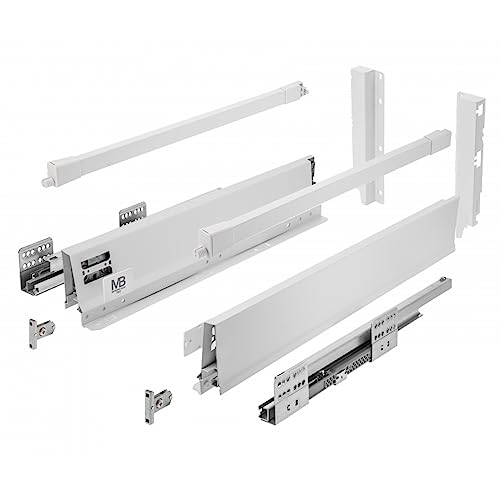 GTV - Modern Box Pro Schubladenschienen I L=500mm H=199mm I Weiss I Schublade mit Leises Schließen I Die Synchronisation des Fahrweges der Führungen I Belastung bis zu 40 kg I PB-MBPRO-KPL500C1 GTV - Modern Box Pro Schubladenschienen I L=500mm H=199mm I Weiss I Schublade mit Leises Schließen I Die Synchronisation des Fahrweges der Führungen I Belastung bis zu 40 kg I PB-MBPRO-KPL500C1 von GTV