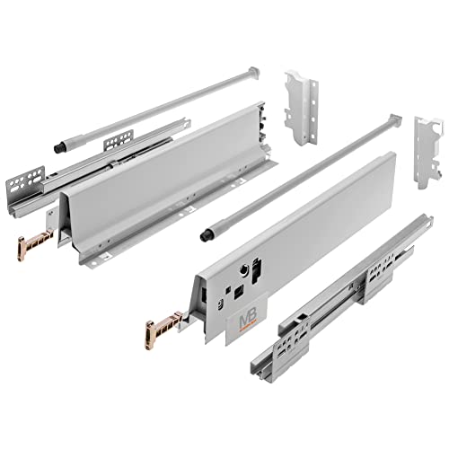 GTV - Modern Box Schublade I L=250mm H=146 mm I Grau I Leises Schließen I Belastung bis zu 40 kg I Einfache Installation I Synchronisation des Fahrweges der Führungen I PB-D-KPL250B GTV - Modern Box Schublade I L=250mm H=146 mm I Grau I Leises Schließen I Belastung bis zu 40 kg I Einfache Installation I Synchronisation des Fahrweges der Führungen I PB-D-KPL250B von GTV