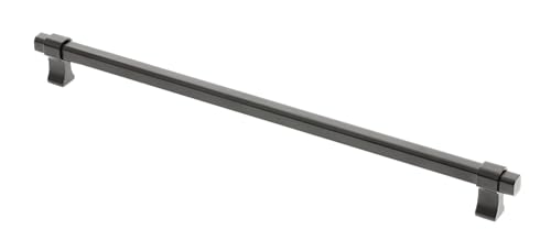 GTV - Möbelgriff IMPERIAL | Griff Griffe Möbelgriffe | Lange 35,4 cm| Bohrlochabstand 32 cm |ZnAl |Schwarz matt von GTV