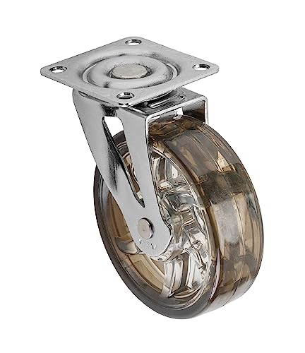 GTV - Möbelrolle B SHIFT ohne Feststeller - Lenkrollen für Möbel - Stahl/PC/PU - Durchmesser 75 mm - Schwenkräder 360 Grad - Gesamtlast pro Rolle: 40 kg - braun von GTV