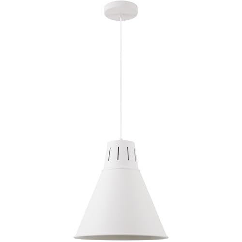 GTV - Pendelleuchte GIANNI Hängelampe Deckenlampe E27 weiß Metall Lampenschirm 32 cm höhenverstellbar Esszimmer Wohnzimmer Küche modern skandinavisch GTV - Pendelleuchte GIANNI Hängelampe Deckenlampe E27 weiß Metall Lampenschirm 32 cm höhenverstellbar Esszimmer Wohnzimmer Küche modern skandinavisch von GTV