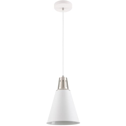 GTV - Pendelleuchte GIANNI Hängeleuchte Deckenlampe E27 weiß silber Kupfer Lampenschirm 22 cm höhenverstellbar Esszimmer Wohnzimmer Küche Beleuchtung modern GTV - Pendelleuchte GIANNI Hängeleuchte Deckenlampe E27 weiß silber Kupfer Lampenschirm 22 cm höhenverstellbar Esszimmer Wohnzimmer Küche Beleuchtung modern von GTV