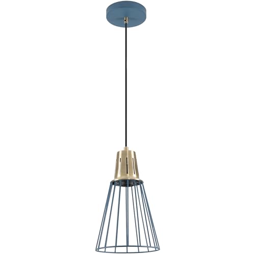 GTV Pendelleuchte KALIOPE, Deckenleuchte,8266,AC220-240V,50/60Hz,1*E27,max.40W,IP20, Durchm.18cm,einfach blau von GTV