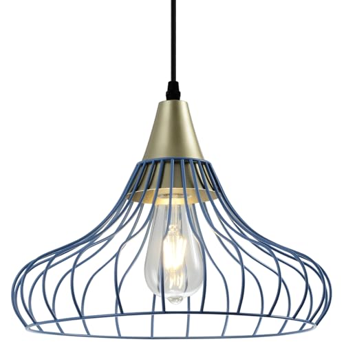 GTV Pendelleuchte LOTTE, Deckenleuchte LOTTE, 2660, AC220-240V, 50/60Hz,1*E27, IP20,DURCHM. 33 CM, einzeln, blau GTV Pendelleuchte LOTTE, Deckenleuchte LOTTE, 2660, AC220-240V, 50/60Hz,1*E27, IP20,DURCHM. 33 CM, einzeln, blau von GTV