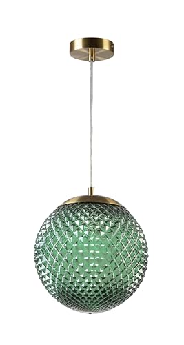 GTV - Pendelleuchte MUNO | Deckenleuchte Glamour-Styling | Hängelampe Glamour-Stil | Hängende Deckenlampe | max.250V, 50/60Hz, 1*E27, max.25 W, śr.25 cm, IP20 | Grün von GTV