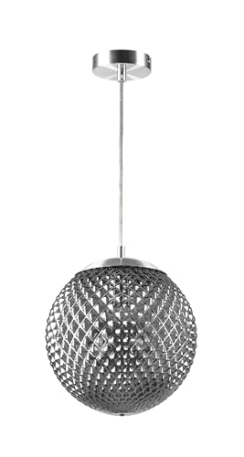 GTV - Pendelleuchte MUNO | Deckenleuchte Glamour-Styling | Hängelampe Glamour-Stil | Hängende Deckenlampe | max.250V, 50/60Hz, 1*E27, max.25 W, śr.25 cm, IP20 | Schwarz von GTV