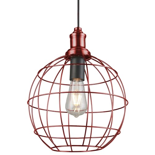 GTV Pendelleuchte VIELA - Hängeleuchte Kugel aus Metall in Altgold, Ø29 cm, Loft & Industrial Design, dekorative Deckenlampe, E27 Fassung einflammig von GTV