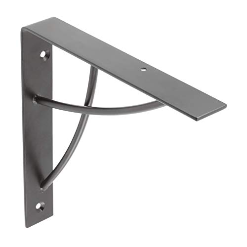 GTV Regalträger 18x18 cm I Schwarz matt I Retro Industrial Metall Wandträger I Regalhalter für Wandregal I PP-NEO-20M I 2 Stück von GTV