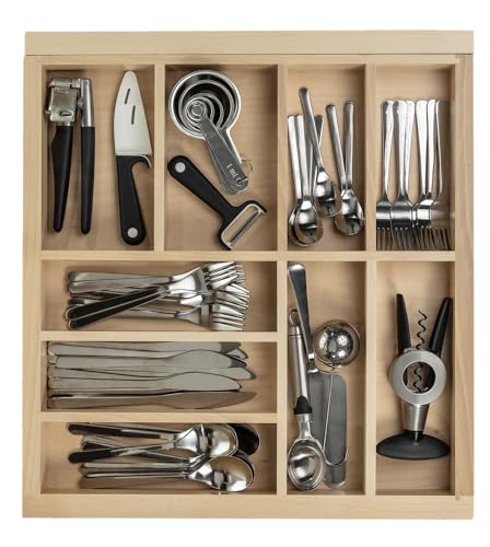 GTV - Schubladeneinsatz CUSTOMI für Küchenschubladen | Nützlicher Besteckeinsatz fur Küchen - Besteckkasten für Schubladen | für Schubladenbreite 600-1000 mm und Schubladentiefe 500 mm von GTV