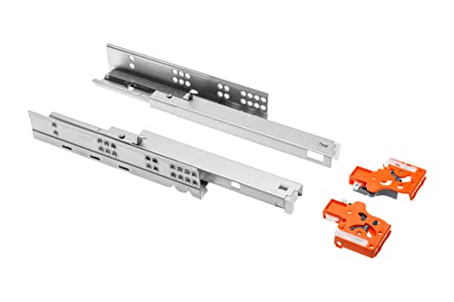 GTV - Untere Montageanleitung P2O L=550, MODERN SLIDE, Platte 18 mm - Unterflurführung Schubladenschienen Vollauszüge Schubladenauszüge - Belastbar bis 25 Kg - 1 Set = 2 Stück von GTV