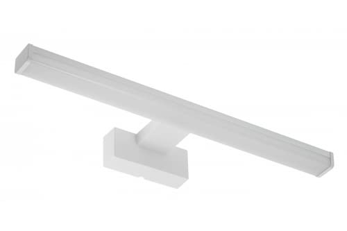 GTV lighting - Wandleuchte KATANI - Wandlampe LED - Wandlampen Innen - Wandleuchten Wandbeleuchtung - 400mm, 8W, AC220-240V, 50/60Hz, neutral weiß 4000K, IP44, RA >80, 640lm, Weiss von GTV